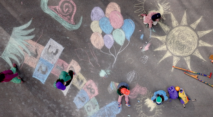 Kids playing in the street