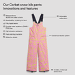 Corbet snow bib pants
