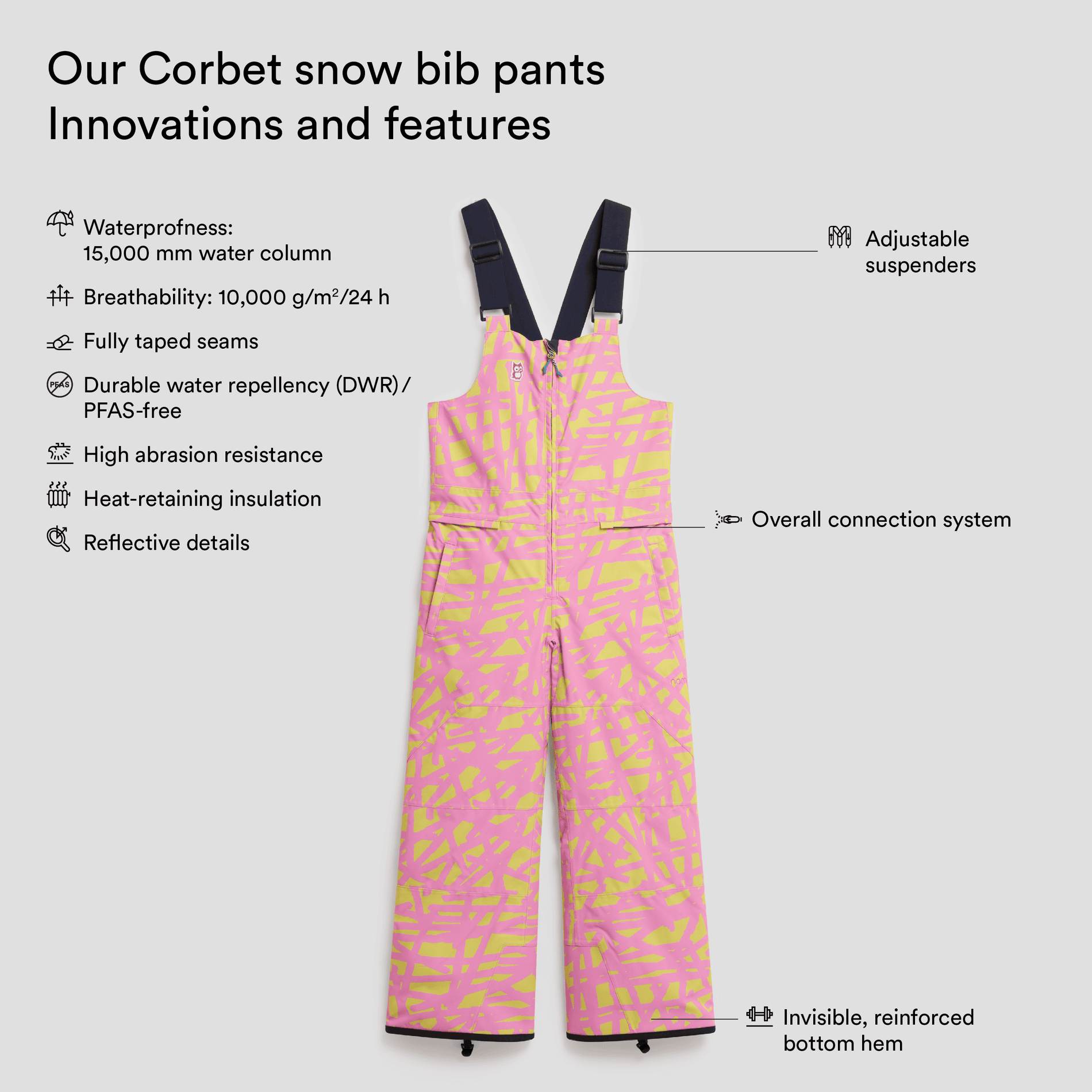 Corbet snow bib pants "Nest" (4)