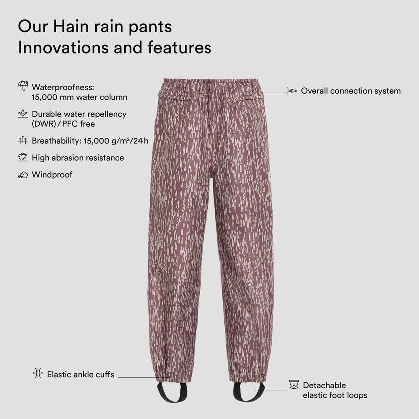Hain rain pants 