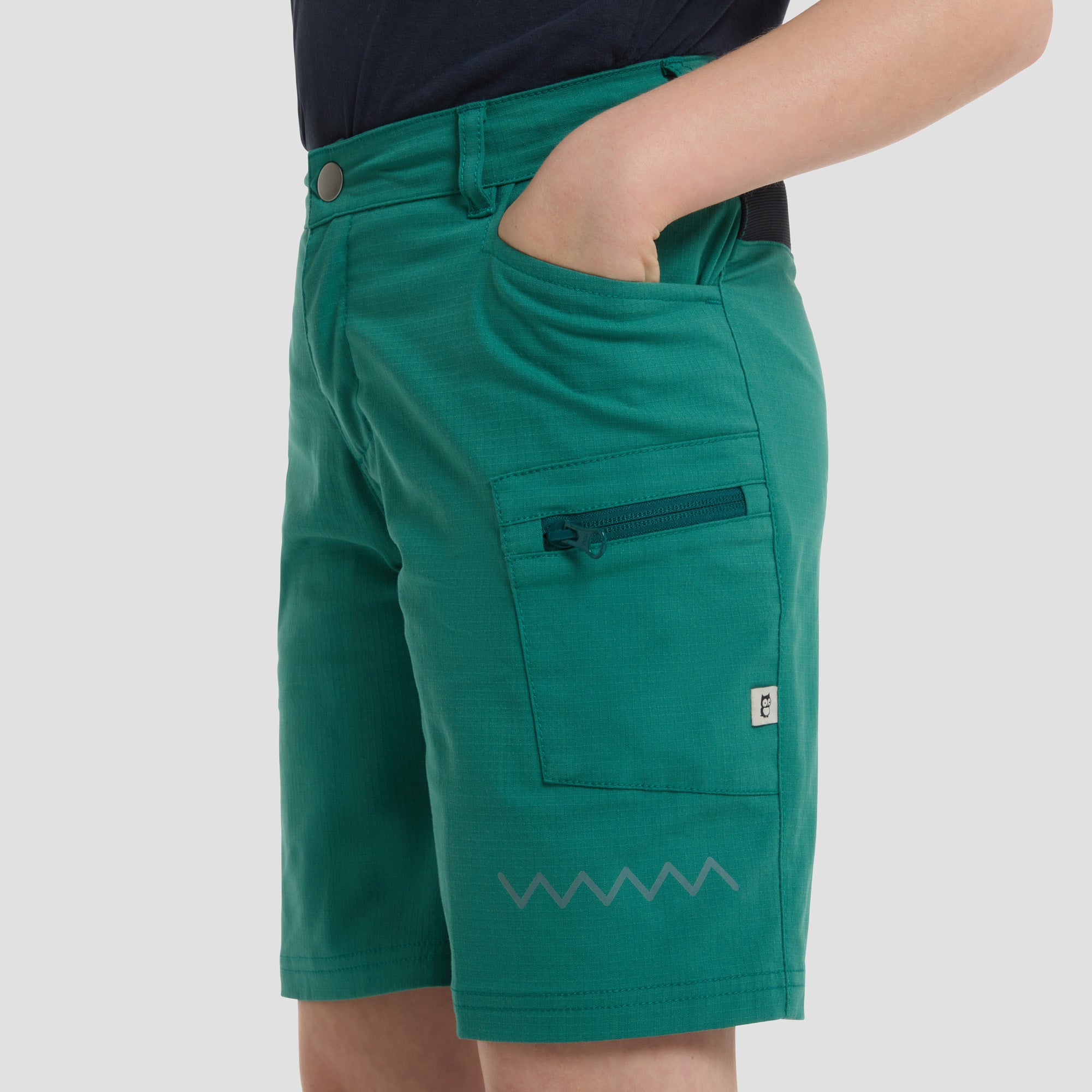 Scrab Riaz Kids shorts green | Scrab outdoor shorts, durable | namuk US